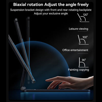 For iPad Pro 12.9 2020 / 2018 Yesido Dual-sided Clip Digital Display Magnetic Keyboard Leather Case(Black) - free shipping - PMC Jewellery - Order now!