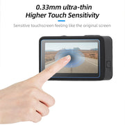 For DJI Osmo Action 5 Pro Sunnylife 3 in 1 Lens Protector Front and Rear Screen Tempered Glass Films, Quantity:2 + 2 + 2 Sets