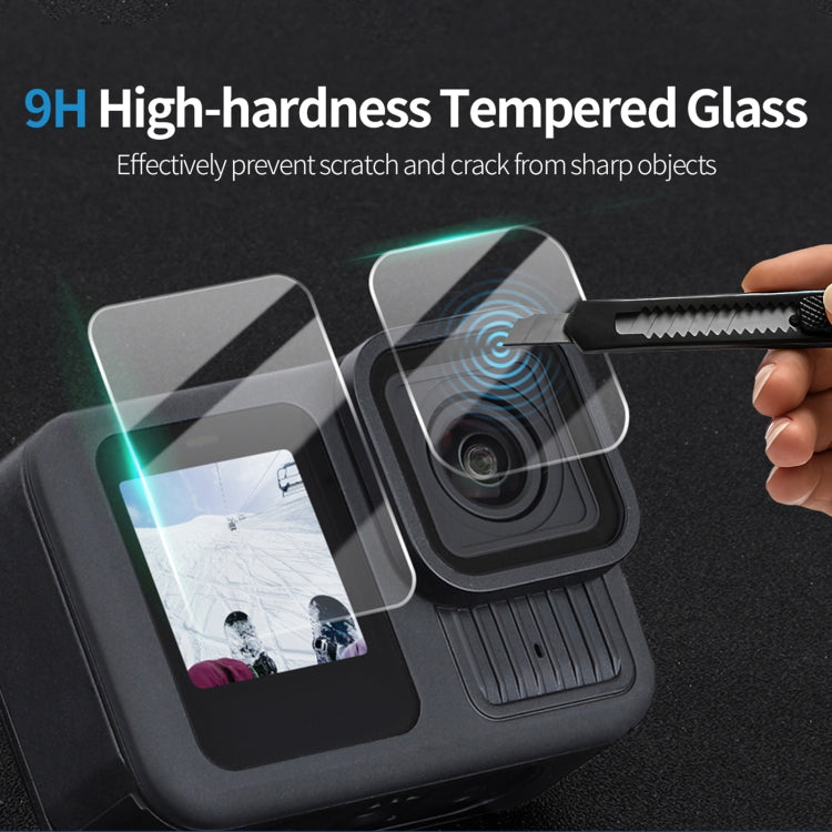 For GoPro HERO13 Black Sunnylife 3 in 1 Lens Protector Front and Rear Screen Tempered Glass Films, Quantity:1 + 1 + 1 Sets - free shipping - PMC Jewellery - Order now!