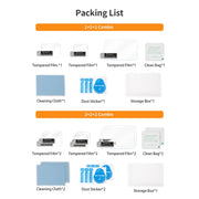 For GoPro HERO13 Black Sunnylife 3 in 1 Lens Protector Front and Rear Screen Tempered Glass Films, Quantity:2 + 2 + 2 Sets
