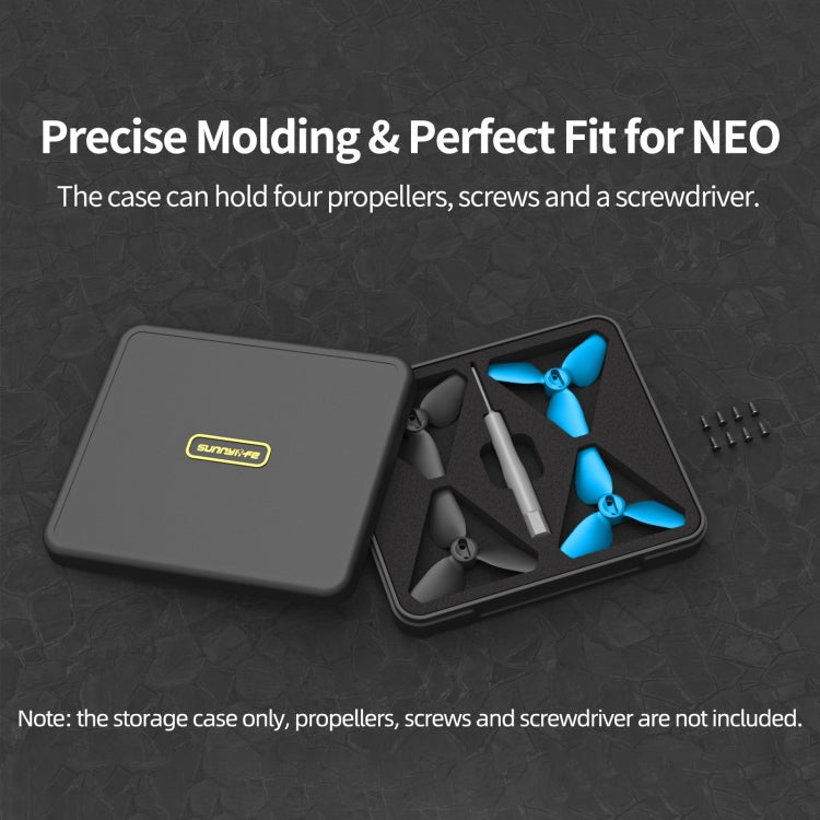 For DJI Neo Sunnylife NEO Propellers Case Storage Mini Travel Case Box(Black) - free shipping - PMC TechLife - Order now!