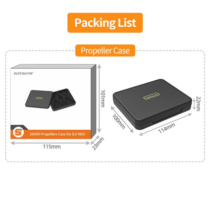 For DJI Neo Sunnylife NEO Propellers Case Storage Mini Travel Case Box(Black) - free shipping - PMC Jewellery - Order now!