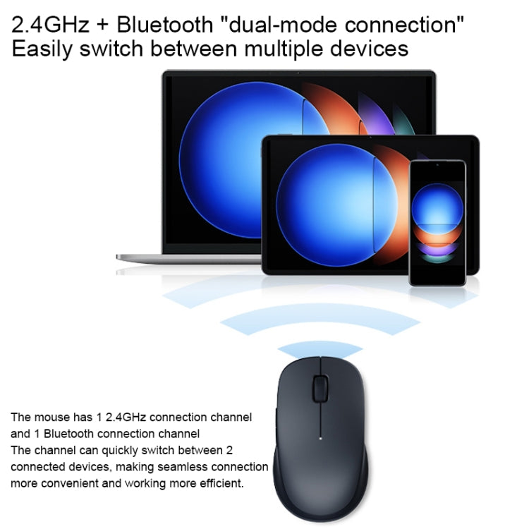 Original Xiaomi XMSMSB01YM 1200DPI Bluetooth Dual Mode Wireless Mouse 2(Beige)