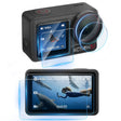 For DJI Osmo Action 5 Pro STARTRC 3 in 1 Lens Protector Front and Rear Screen Tempered Glass Films(2 Sets) - free shipping - PMC TechLife - Order now!