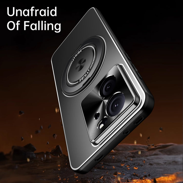 For Redmi K70 Ultra Rotating Holder Frosted Metal Phone Case(Titanium)