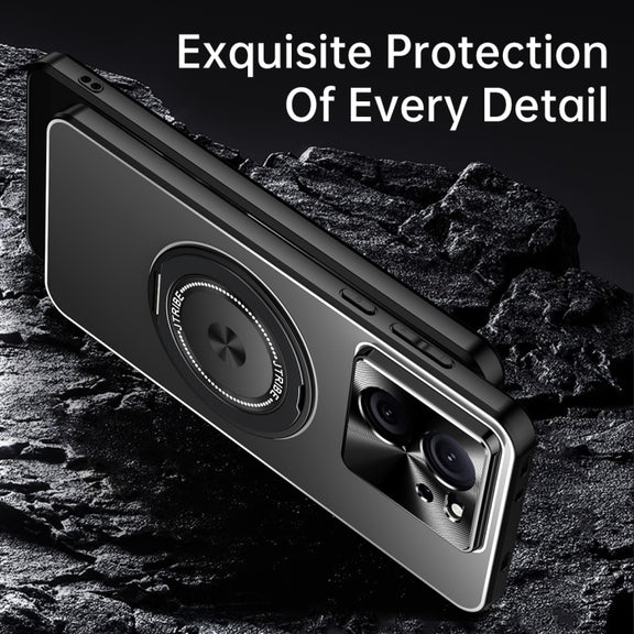For Redmi K70 Ultra Rotating Holder Frosted Metal Phone Case(Titanium)