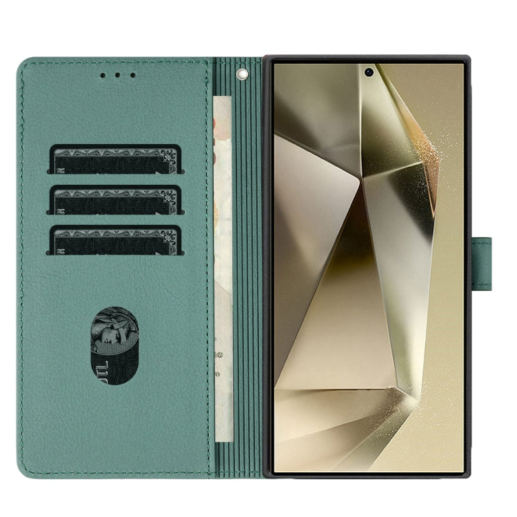 For Samsung Galaxy S25 Ultra 5G Cartoon Elephant Embossed Leather Phone Case(Green) - free shipping - PMC Jewellery - Order now!