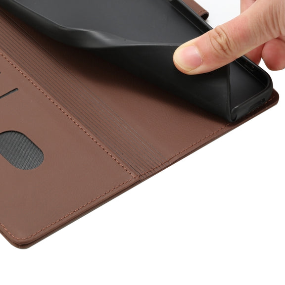 For Samsung Galaxy S25 Ultra 5G Cartoon Elephant Embossed Leather Phone Case(Brown)