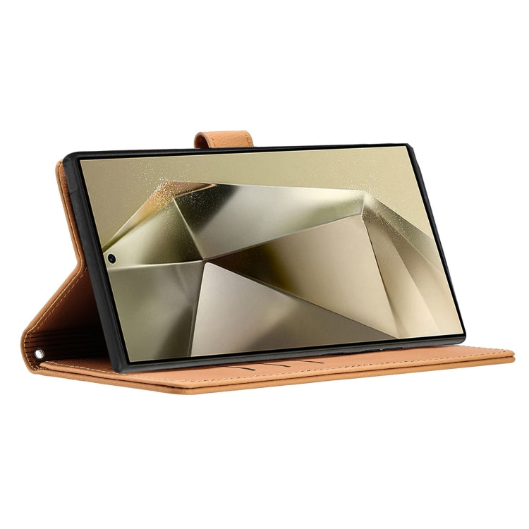 For Samsung Galaxy S25 Ultra 5G Cartoon Elephant Embossed Leather Phone Case(Yellow) - Galaxy S25 Ultra 5G Cases by PMC Jewellery | Online Shopping South Africa | PMC Jewellery | Buy Now Pay Later Mobicred