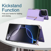 For iPhone 16 Pro Cross-body Zipper Square Phone Case(Purple)