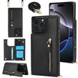 For iPhone 16 Pro Cross-body Zipper Square Phone Case(Black) - iPhone 16 Pro Cases by PMC TechLife | Online Shopping South Africa | PMC TechLife | Buy Now Pay Later Mobicred