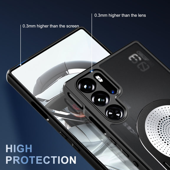 For ZTE nubia Red Magic 9 Pro / 9S Pro Heat Dissipation Aromatherapy MagSafe Holder Phone Case(Black)
