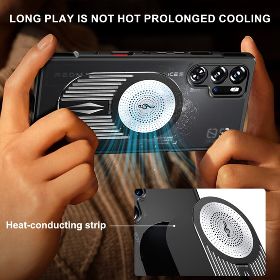For ZTE nubia Red Magic 9 Pro / 9S Pro Heat Dissipation Aromatherapy MagSafe Holder Phone Case(Black)