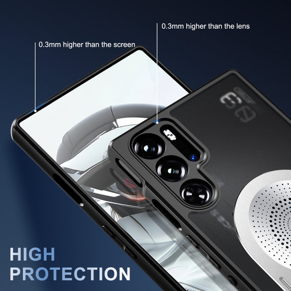 For ZTE nubia Red Magic 9 Pro / 9S Pro Heat Dissipation Aromatherapy MagSafe Holder Phone Case(Silver)