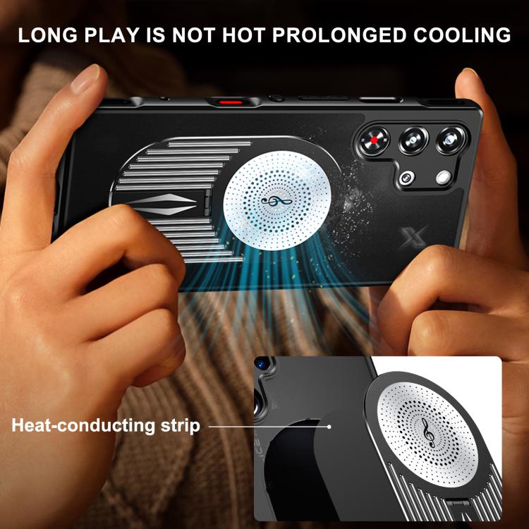 For ZTE nubia Red Magic 10 Pro+ Heat Dissipation Aromatherapy MagSafe Holder Phone Case(Silver)