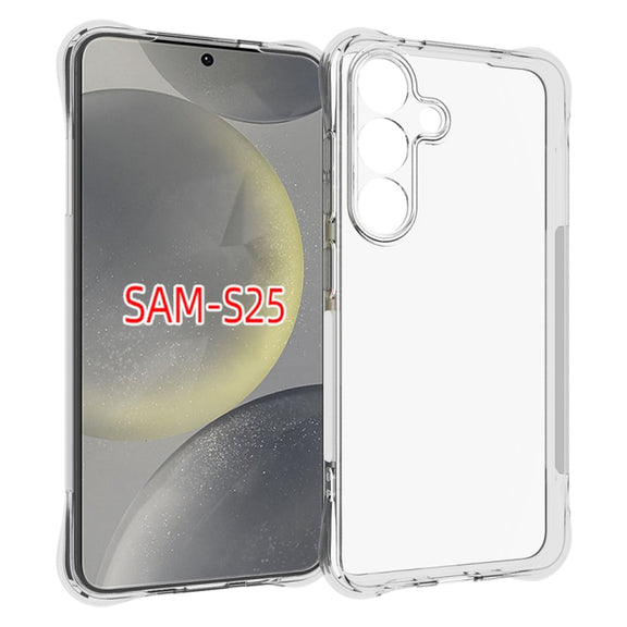 For Samsung Galaxy S25 5G Shockproof Non-slip Thickening TPU Phone Case(Transparent)
