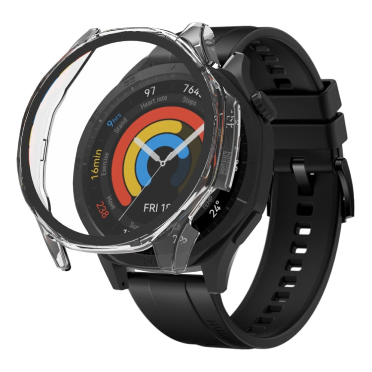 For Huawei Watch GT 5 46mm Tempered Glass Film Integrated PC Watch Protective Case(Black)