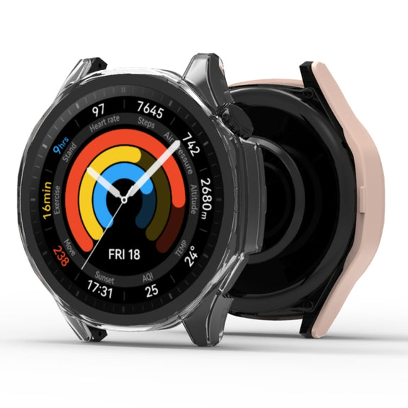 For Huawei Watch GT 5 46mm Tempered Glass Film Integrated PC Watch Protective Case(Ivory White)