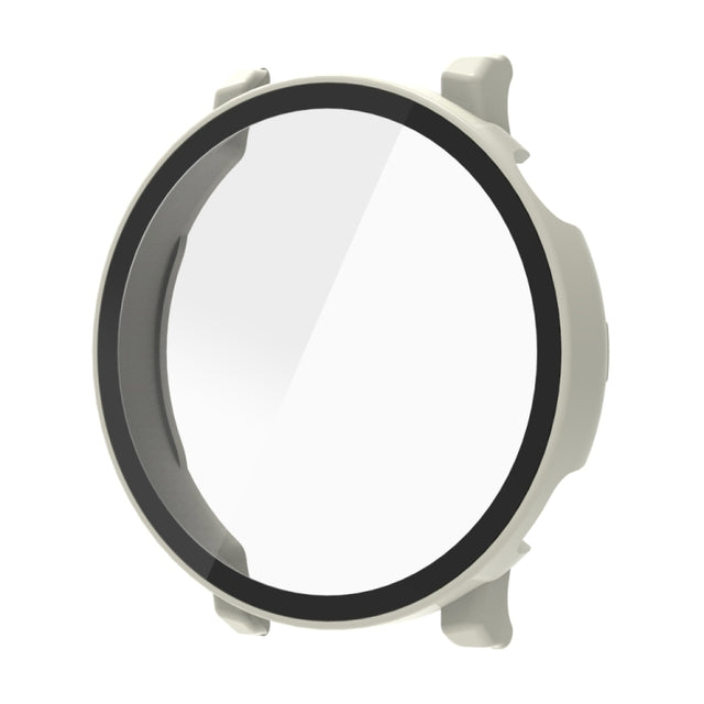 For Huawei Watch GT 5 41mm Tempered Glass Film Integrated PC Watch Protective Case(Ivory White)