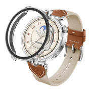 For Huawei Watch GT 5 41mm Tempered Glass Film Integrated PC Watch Protective Case(Ivory White)