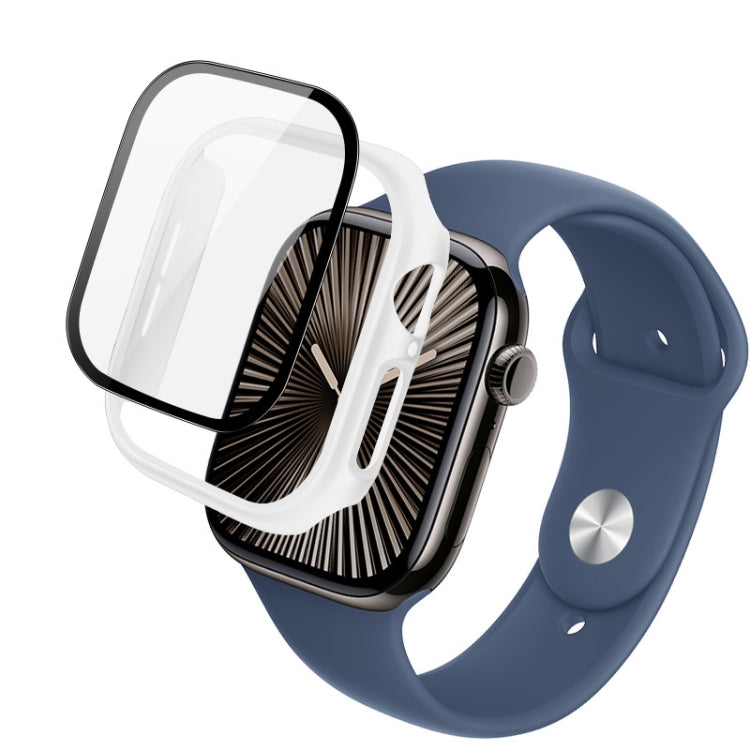 For Apple Watch Series 10 42mm imak Integrated Watch Case with Film(White) - Watch Cases by imak | Online Shopping South Africa | PMc TechLife | Buy Now Pay Later Mobicred