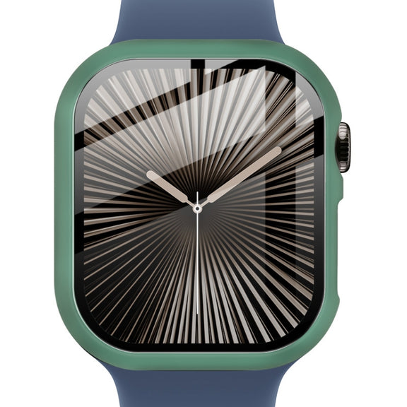 For Apple Watch Series 10 42mm imak Integrated Watch Case with Film(Green)