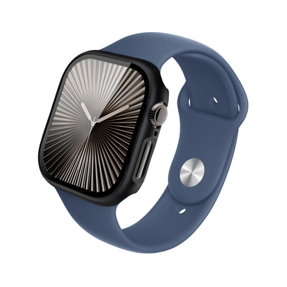 For Apple Watch Series 10 42mm imak Integrated Watch Case with Film(Black)
