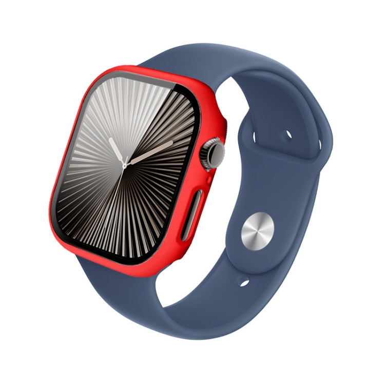 For Apple Watch Series 10 42mm imak Integrated Watch Case with Film(Red)