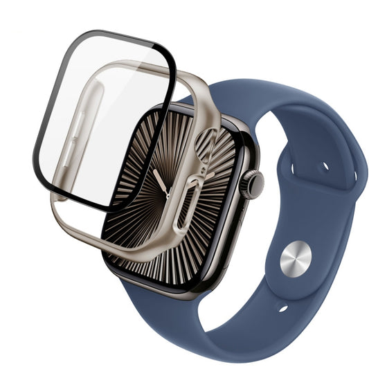 For Apple Watch Series 10 42mm imak Integrated Watch Case with Film(Titanium Gold) - free shipping - PMC Jewellery - Order now!