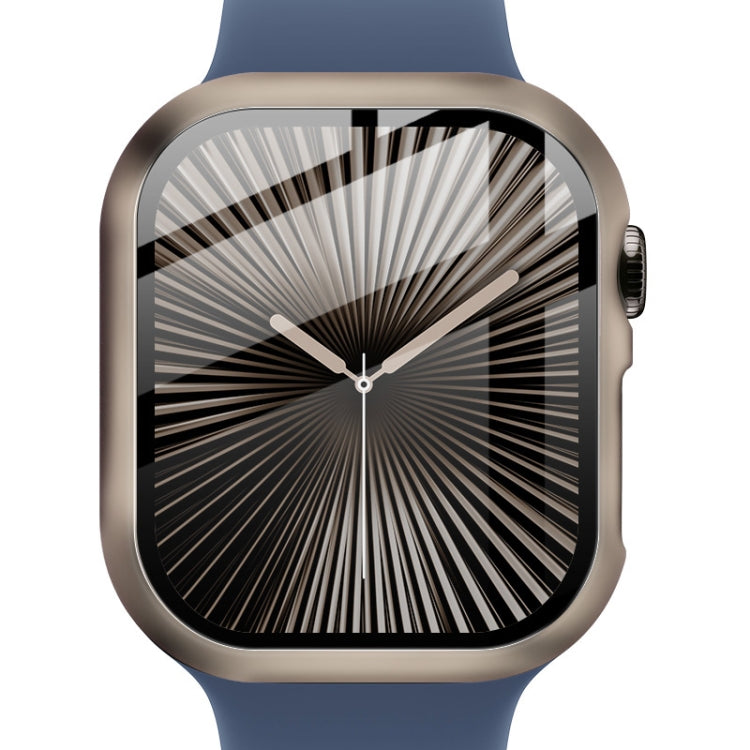 For Apple Watch Series 10 42mm imak Integrated Watch Case with Film(Titanium Gold) - free shipping - PMc TechLife - Order now!