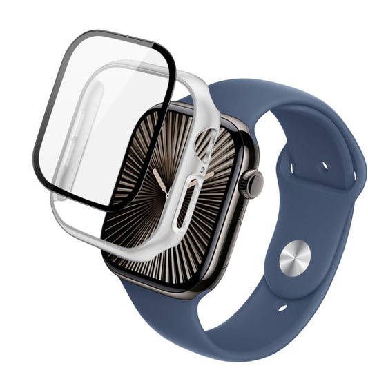 For Apple Watch Series 10 42mm imak Integrated Watch Case with Film(Silver) - Watch Cases by imak | Online Shopping South Africa | PMC Jewellery | Buy Now Pay Later Mobicred