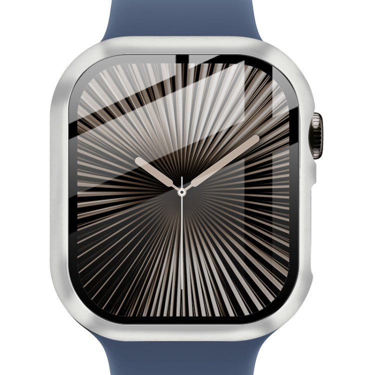 For Apple Watch Series 10 42mm imak Integrated Watch Case with Film(Silver)