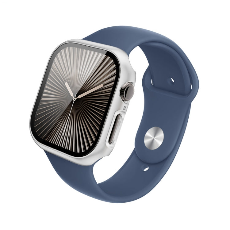 For Apple Watch Series 10 42mm imak Integrated Watch Case with Film(Silver)