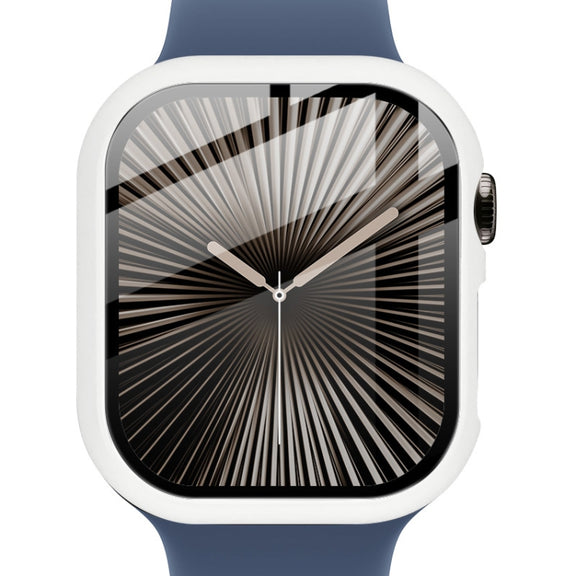 For Apple Watch Series 10 46mm imak Integrated Watch Case with Film(White)