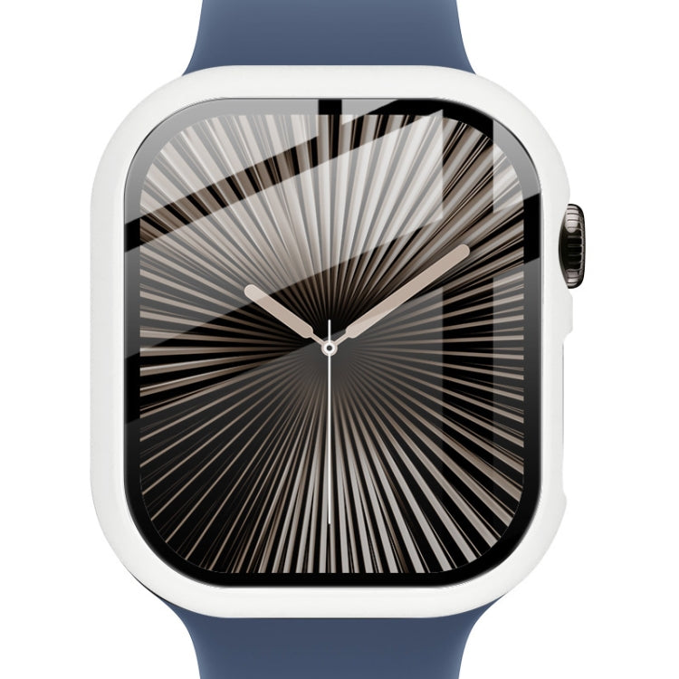 For Apple Watch Series 10 46mm imak Integrated Watch Case with Film(White)