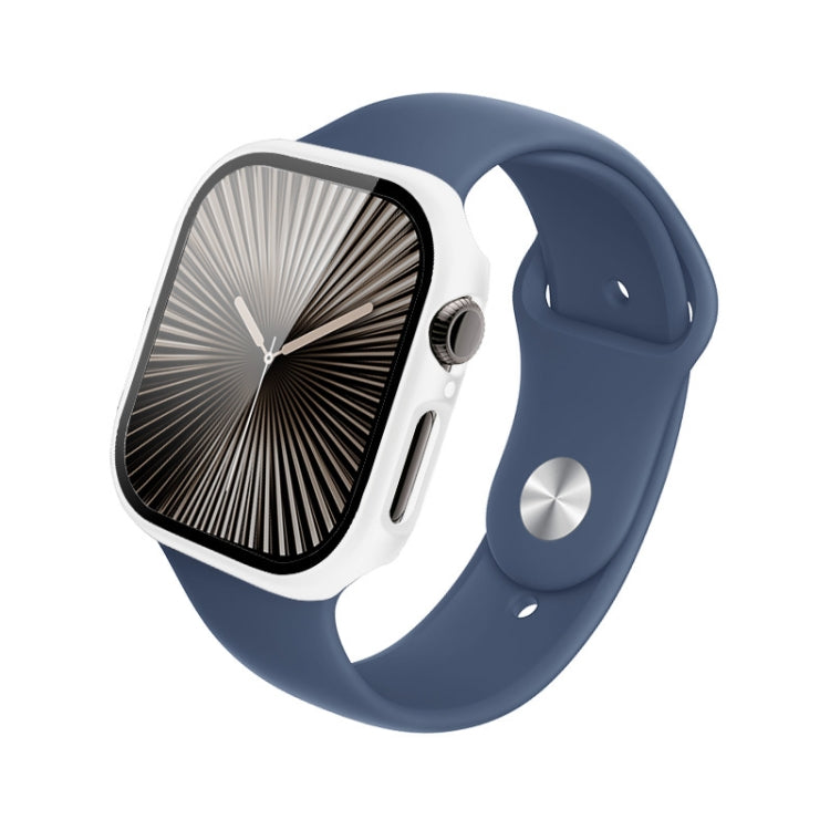 For Apple Watch Series 10 46mm imak Integrated Watch Case with Film(White)
