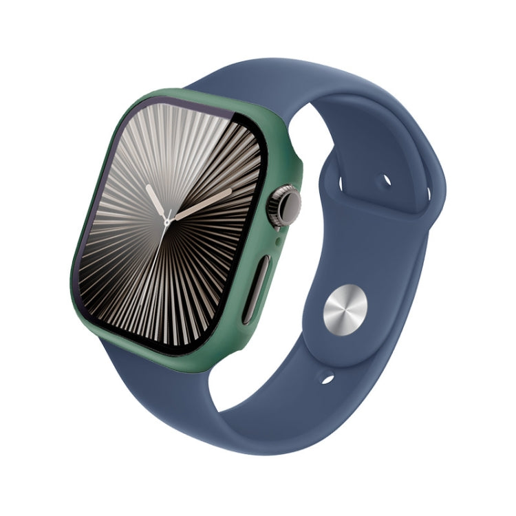 For Apple Watch Series 10 46mm imak Integrated Watch Case with Film(Green)
