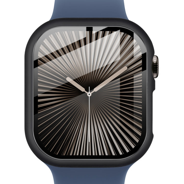 For Apple Watch Series 10 46mm imak Integrated Watch Case with Film(Black)