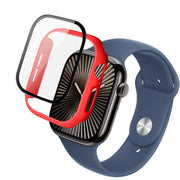 For Apple Watch Series 10 46mm imak Integrated Watch Case with Film(Red)