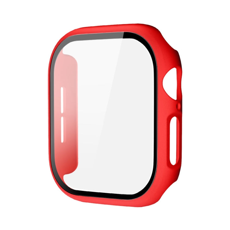 For Apple Watch Series 10 46mm imak Integrated Watch Case with Film(Red)