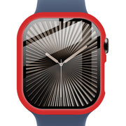 For Apple Watch Series 10 46mm imak Integrated Watch Case with Film(Red)