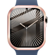 For Apple Watch Series 10 46mm imak Integrated Watch Case with Film(Rose Gold)