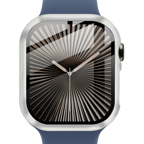 For Apple Watch Series 10 46mm imak Integrated Watch Case with Film(Silver)