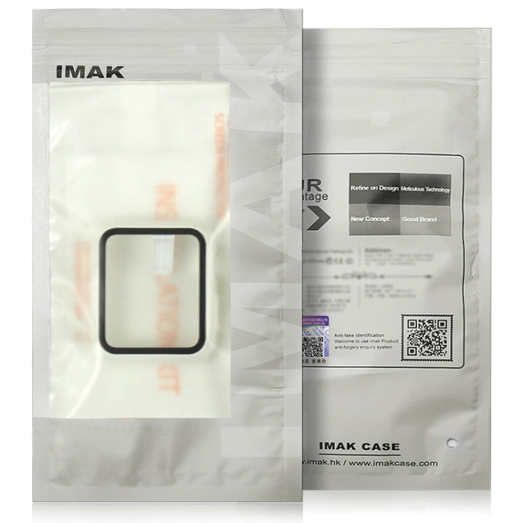 For Apple Watch Series 10 42mm imak Integrated Watch Case with Film(Titanium Gold)