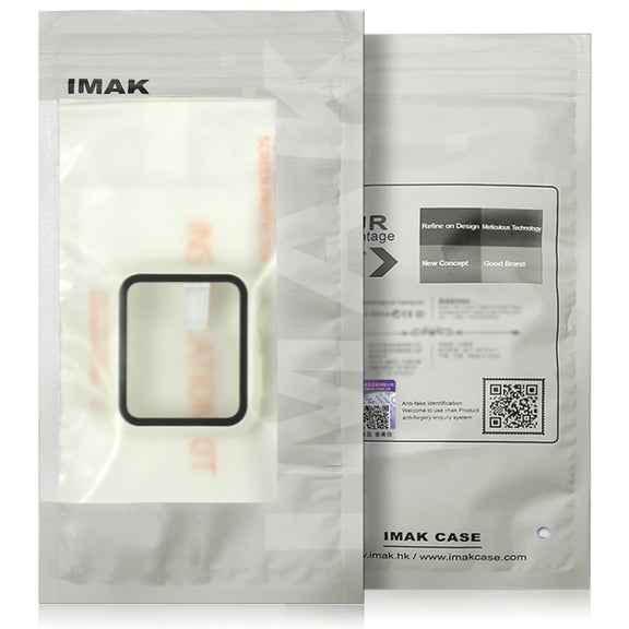 For Apple Watch Series 10 46mm imak Integrated Watch Case with Film(Titanium Gold)