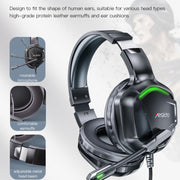 Yesido EK01 Head-mounted RGB Gaming Wired Earphone with Microphone(Black)
