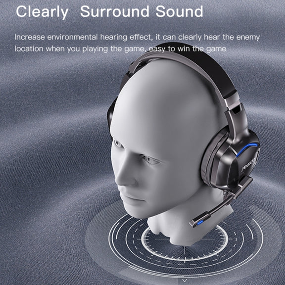 Yesido EK01 Head-mounted RGB Gaming Wired Earphone with Microphone(Black)