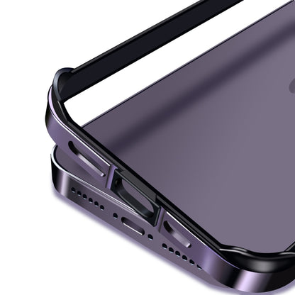 For iPhone 16 TPU + Aluminum Alloy Frame Phone Case(Black) - free shipping - PMC Jewellery - Order now!