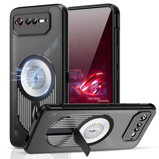 For Asus ROG Phone 6 / 6 Pro / 6D Heat Dissipation Aromatherapy MagSafe Holder Phone Case(Black) - ASUS Cases by PMC Jewellery | Online Shopping South Africa | PMC Jewellery | Buy Now Pay Later Mobicred