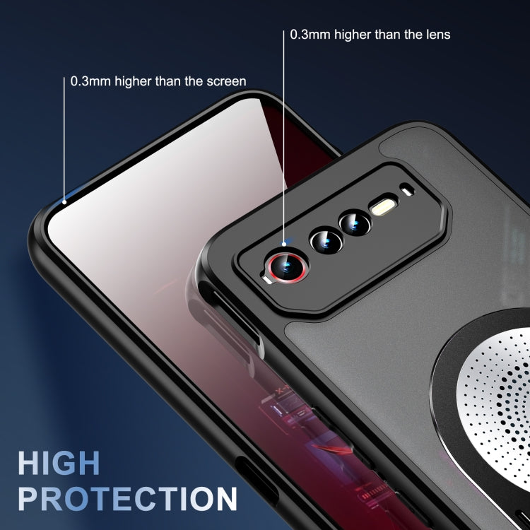 For Asus ROG Phone 6 / 6 Pro / 6D Heat Dissipation Aromatherapy MagSafe Holder Phone Case(Black) - ASUS Cases by PMC TechLife | Online Shopping South Africa | PMC TechLife | Buy Now Pay Later Mobicred